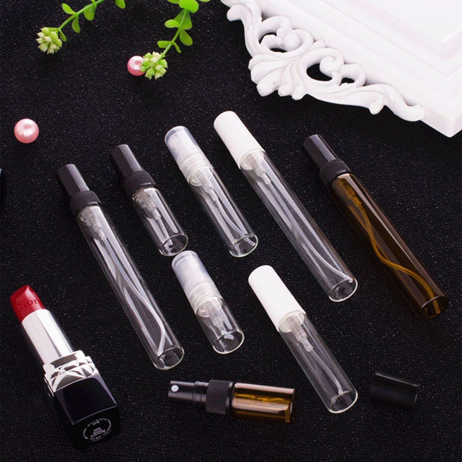 Amazon.co.jp: ミニポータブル香水ガラススプレーボトル 香水サンプル